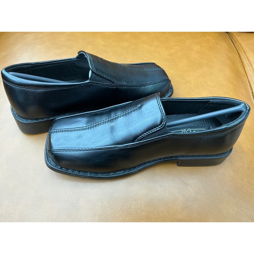 Stacy Adams Nate Loafers Boys Size 13 Black  Slip On Dress Shoes